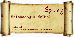 Szlobodnyik Ábel névjegykártya